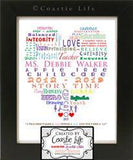 Teacher Educator Word Art Typography Heart Gift Design - Never Forgotten Designs
