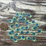 Miniature Edible Peacock Feathers on Wafer Paper - Never Forgotten Designs