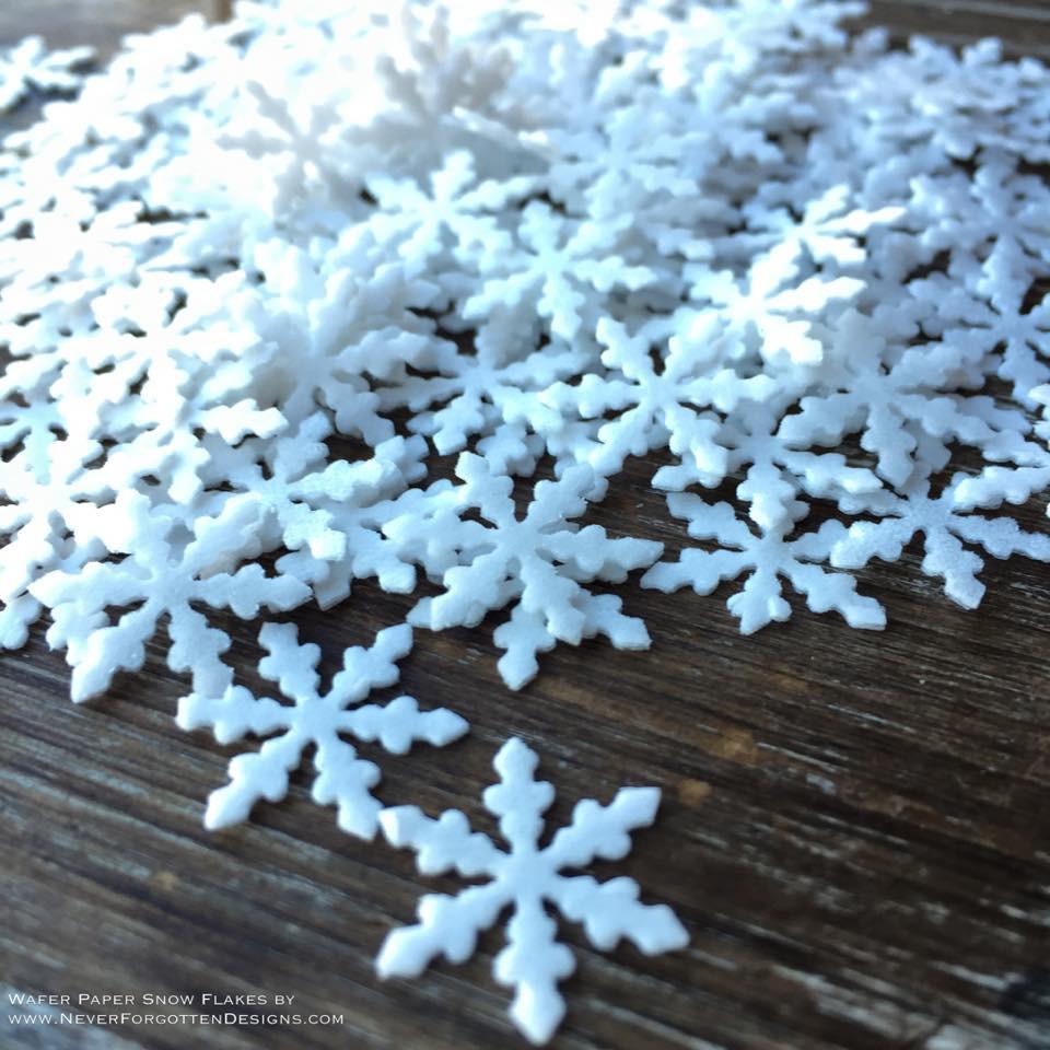 Bulk Order Edible Snowflakes Sprinkles Infused with Flash Dust
