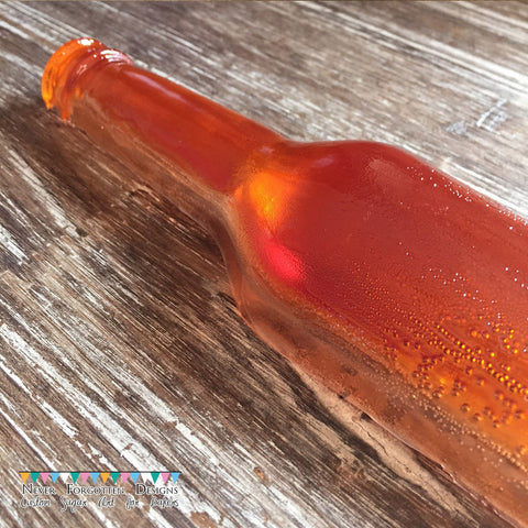Edible Sugar Beer Bottle Half Lifesize - Never Forgotten Designs