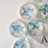 Blue Butterfly Candy Sucker Lollipops Favors