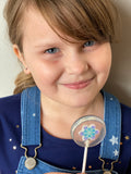 Frozen Lollipops with Sugar Snowflakes Encased in Hard Candy