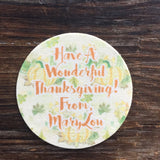 Personalized Edible Image for Pumpkin Pies on Frosting Paper