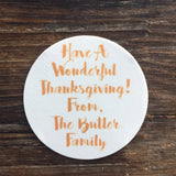 Personalized Edible Image for Pumpkin Pies on Frosting Paper
