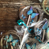 Blue Butterfly Candy Sucker Lollipops Favors