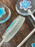 Frozen Lollipops with Sugar Snowflakes Encased in Hard Candy