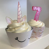 Unicorn Sleeping Face Cupcake Wraps