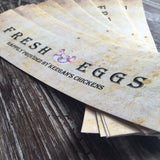 No Chickens Harmed Economic Printed Custom Egg Carton Labels Personalized with Your Information - Never Forgotten Designs