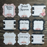 Pre Cut Edible Ornate Squares on Frosting Paper