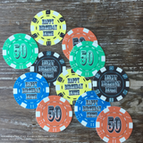 Edible Personalized Poker Chips for Gambling Casino Party