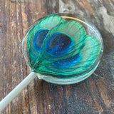 Peacock Wafer Paper Hard Candy Lollipops