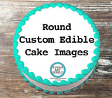 Custom Design Your Own Edible 7.5" Image Toppers for Round Cakes