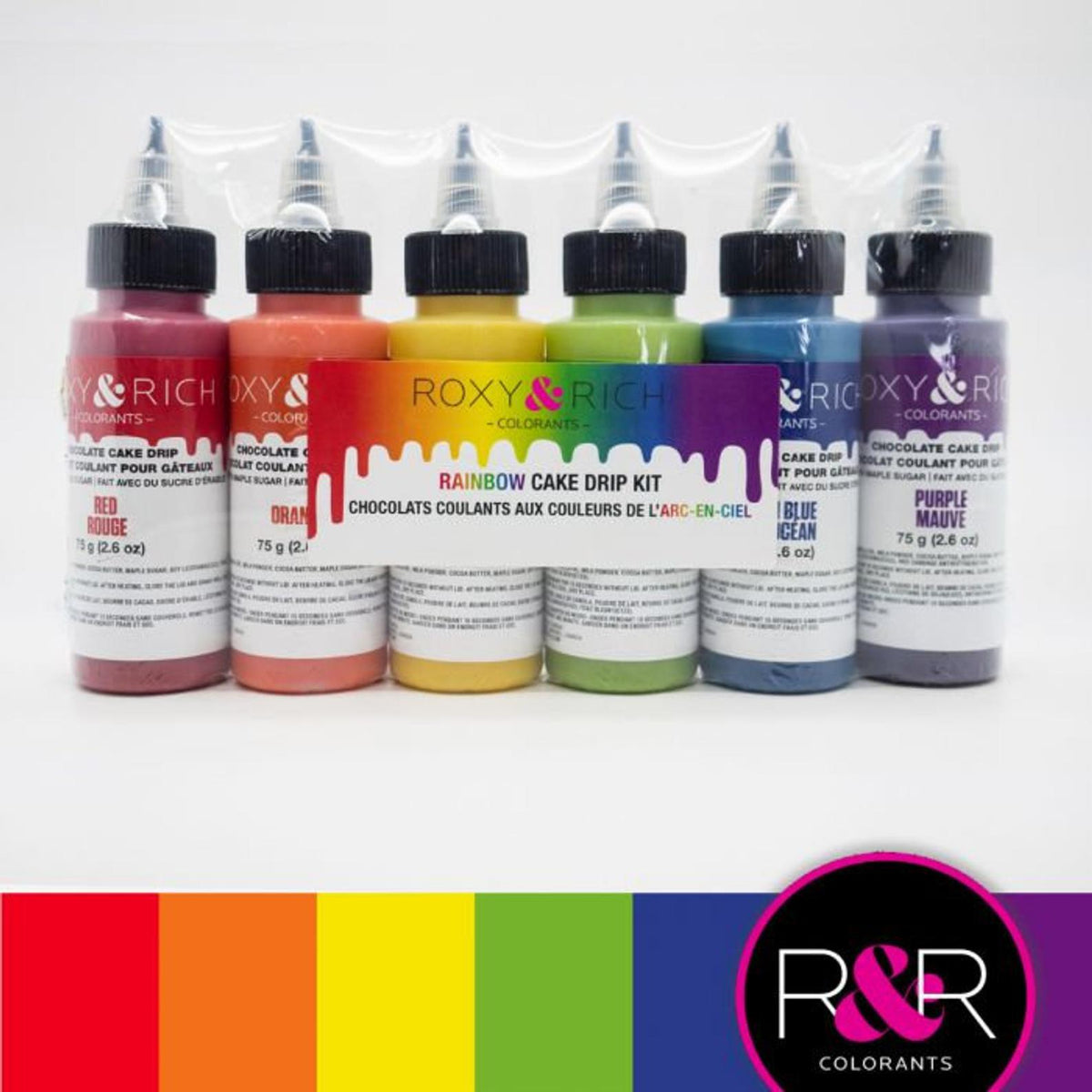 Craft Paint, Set of 6, Rainbow Colors