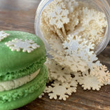 Antique Gold Edible Snowflakes Sprinkles Infused with Gold Flash Dust Glitter for Food & Drinks