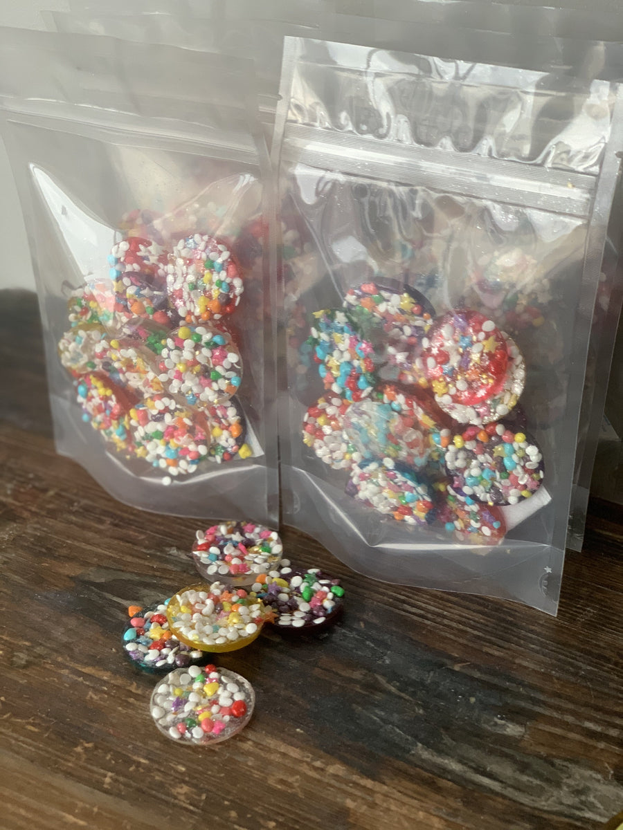 Unicorn Rainbow Nerds, Confetti & Glitter Sprinkle Lollipops