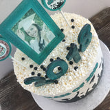 Edible Hard Candy Sugar Graduation Picture Frame Photo Cake Topper Gift