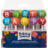 Happy Birthday Round Candle Holder with 13 Candles