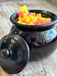 Sugar Hard Candy Edible Cauldron Jar Cake Topper or Candy Holder Gift