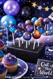 Edible Space Galaxy-Themed Hard Candy Lollipops