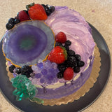 Edible Hard Candy Geode Agate Slice