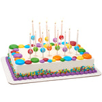 Happy Birthday Round Candle Holder with 13 Candles