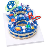 Cosmic Sky Planet Moon Stars Shaped Candles 6 Count