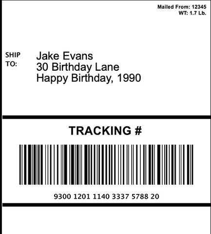 Design Your Own Edible 4x6 Shipping Label for Amazon & Package Cakes