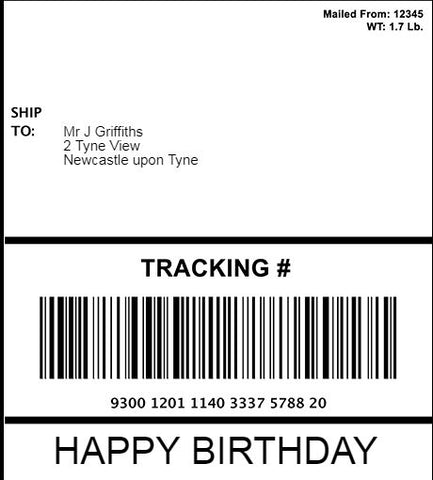 Design Your Own Edible 4x6 Shipping Label for Amazon & Package Cakes