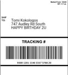 Design 10x16 Edible Amazon Package Label Cake Topper with Personalized Label