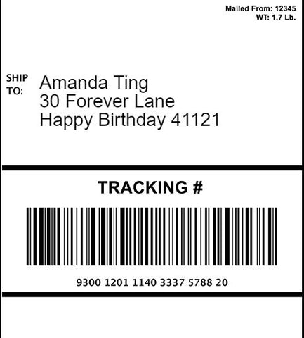 Design 10x16 Edible Amazon Package Label Cake Topper with Personalized Label