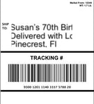 Design 10x16 Edible Amazon Package Label Cake Topper with Personalized Label