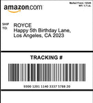Design Your Own Edible 4x6 Shipping Label for Amazon & Package Cakes