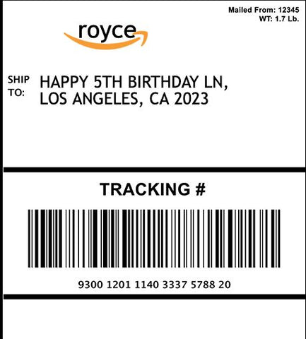 Design Your Own Edible 4x6 Shipping Label for Amazon & Package Cakes