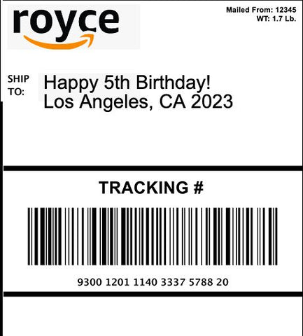Design Your Own Edible 4x6 Shipping Label for Amazon & Package Cakes