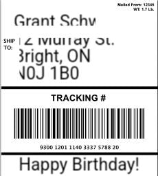 Design 10x16 Edible Amazon Package Label Cake Topper with Personalized Label