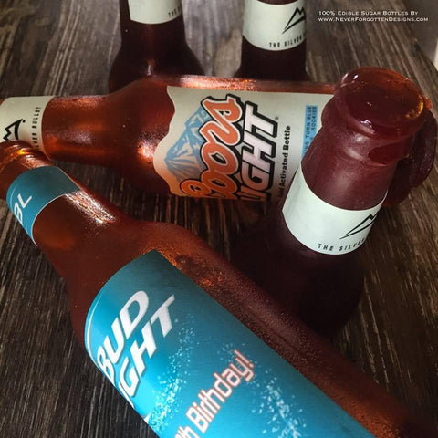 Edible Sugar Glass Beer Bottles