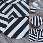 Black & White Striped Edible Images