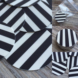 Black & White Striped Edible Images