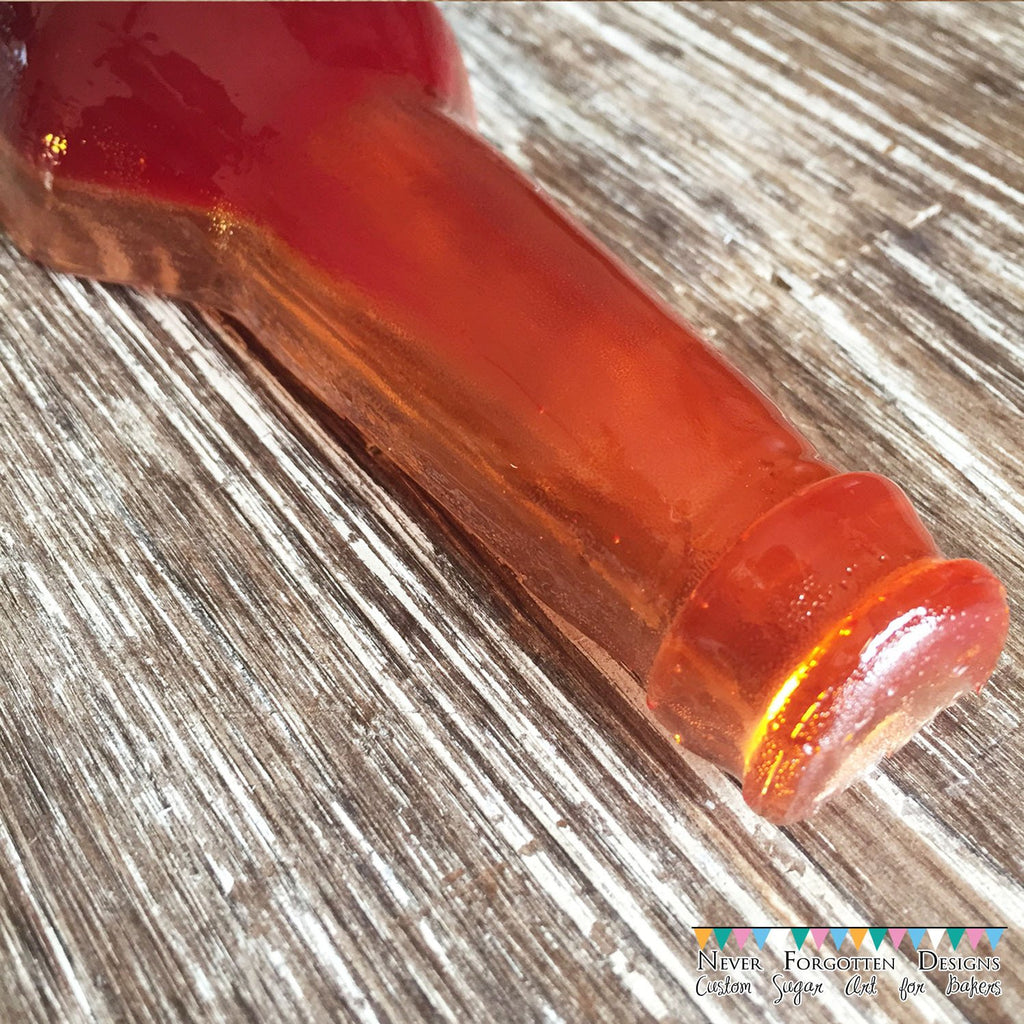 100% EDIBLE Isomalt Sugar 9 Full Size Beer Bottle Bottles for Cakes and  More 