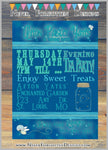 Lightening Bug Evening Tea Party Birthday Party Invitation - Never Forgotten Designs