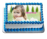 Custom Design Your Own Edible 8x10 Image Toppers for Quarter Sheet Cakes