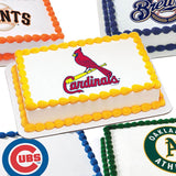Baseball Edible Image Cake Topper Cardinals Cubs Nationals Braves Yankees