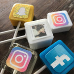 Social Media App Party Sucker Lollipop Candy Favors