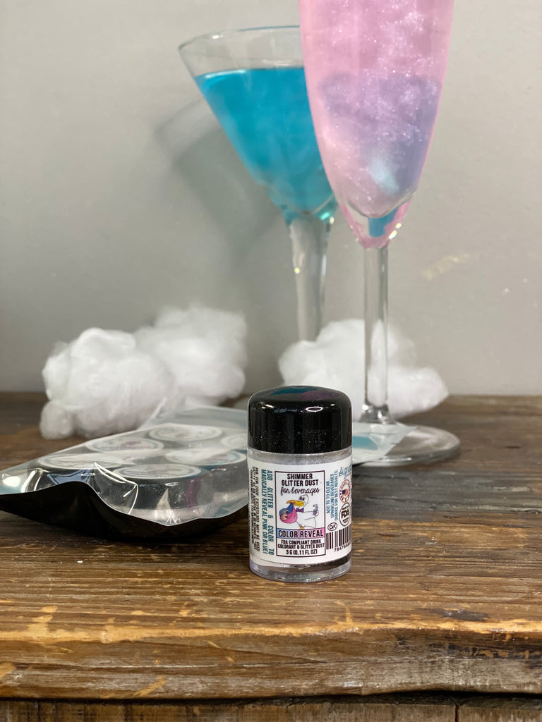 Color Gender Reveal Drink Shimmer Glitter Dust™ Magically Reveal in Se –  Sugar Art Supply
