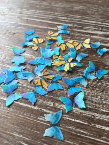 Edible Realistic Miniature Butterflies on Wafer Paper - Never Forgotten Designs