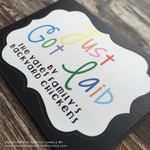 Rainbow Just Got Laid Designer Egg Carton Labels with Premium Printing - Never Forgotten Designs