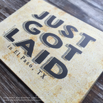 Aged Paper Just Got Laid Designer Egg Carton Labels with Premium Printing - Never Forgotten Designs