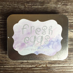 Aged Paper Just Got Laid Designer Egg Carton Labels with Premium Printing