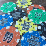 Edible Personalized Poker Chips for Gambling Casino Party