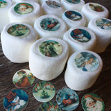Vintage Christmas Images on Marshmallows